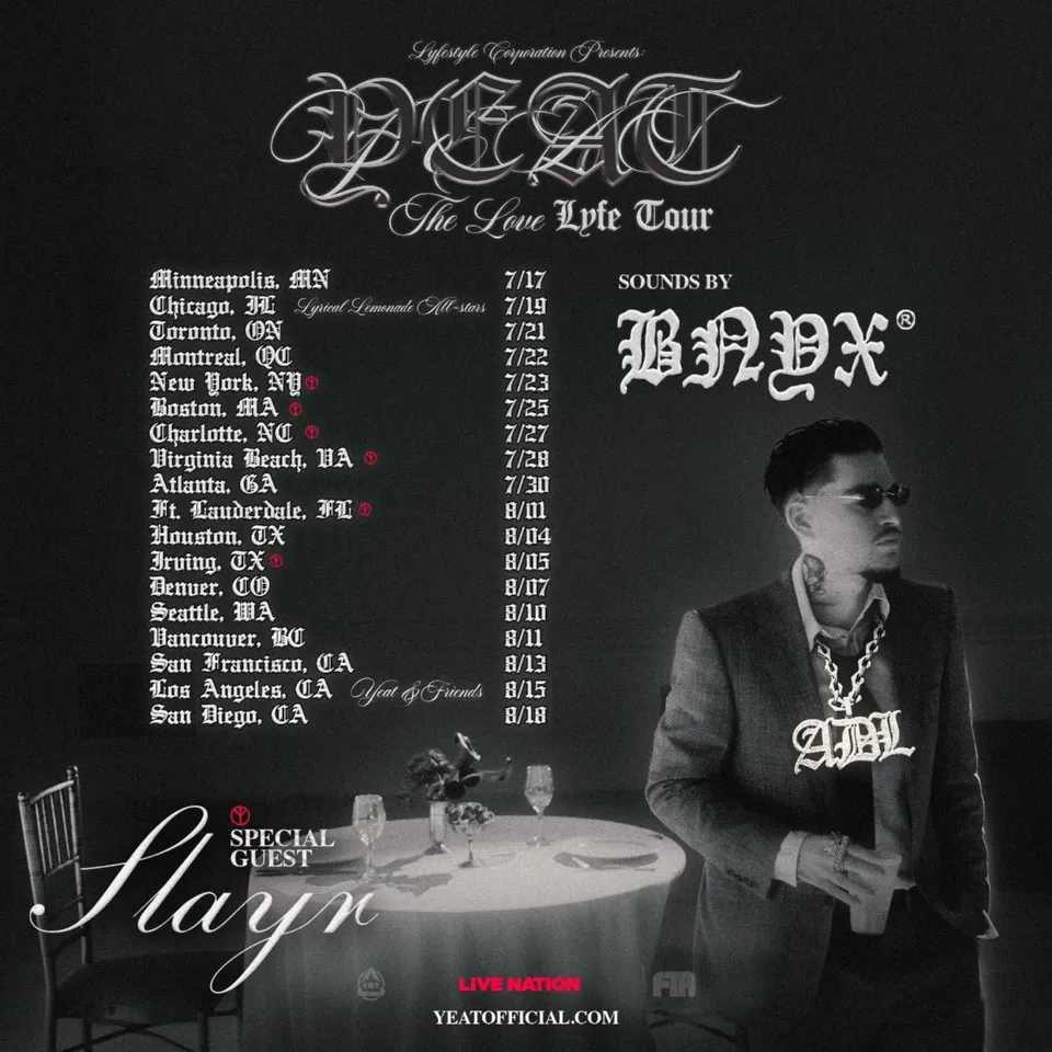 YEAT ANNOUNCES THE LOVE/LYFE TOUR — A NEW ERA ON THE ROAD